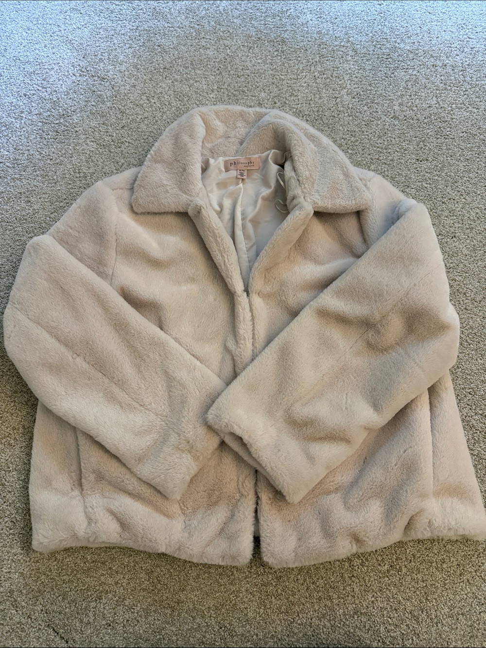 Philosophy Cream Plush Faux-Fur Teddy Jacket